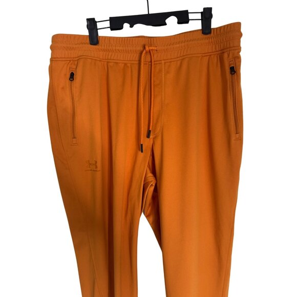 NWT Under Armour XL Mens Jogger Pants Orange Loose Fit 100% Polyester - Picture 3 of 16